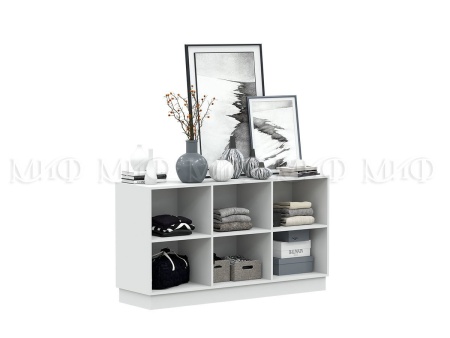 Гостиная Манифик МДФ (Ш-3000 x В-2126 x Г-650 мм)Белый/Белый Глянец